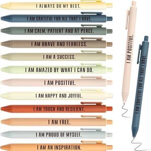Positive Affirmation Pens Bulk Retractable Motivational Ballpoint Pens (20)